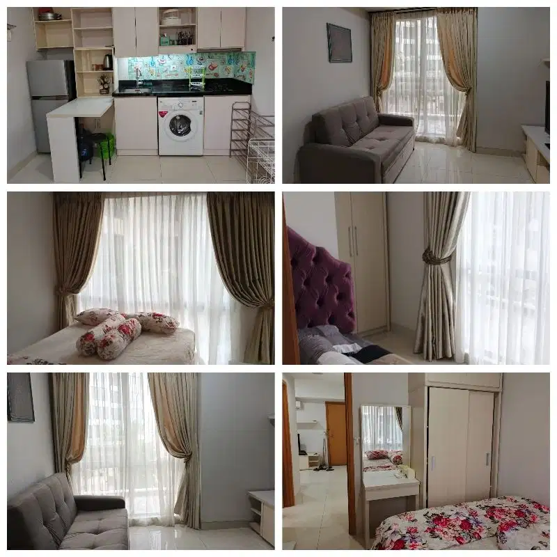 di sewakan apartemen the mansion Kemayoran tipe 2 bedroom furnish
