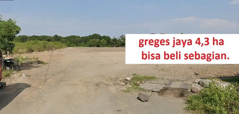 dijual tanah greges jaya dekat margomulyo/kalianak/ tambak lagon