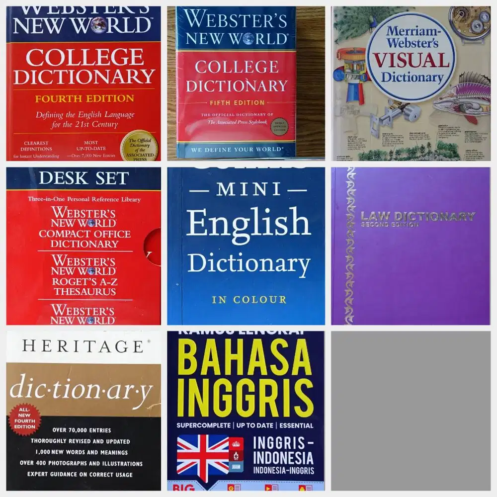 kamus bahasa inggris, english dictionary, webster's new world, webster