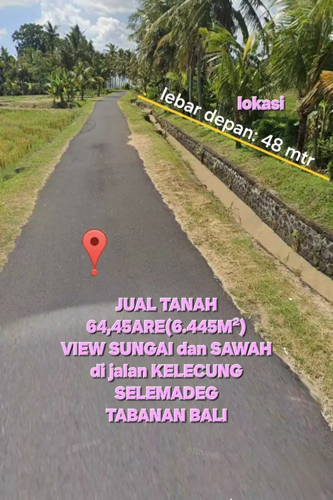 Jual tanah 6445m2 tegal megkeb tabanan