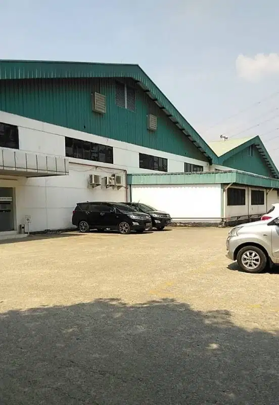 dijual gudang exs pabrik sablon akes kontener zona industri