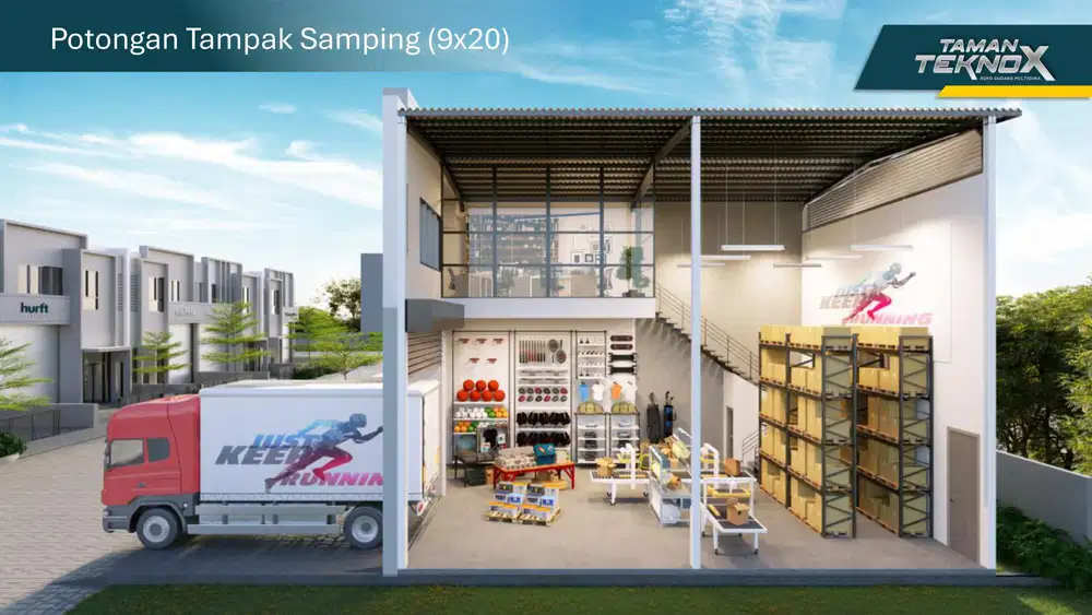 DIJUAL GUDANG TAMAN TEKNO X, 4 in 1RUKO GUDANG MULTIGUNA TANGERANG BSD