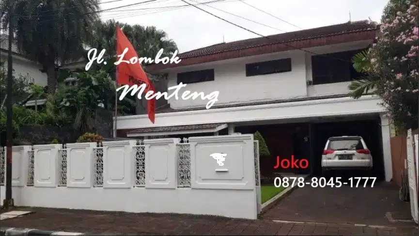 Rumah Asri Area Elit Jl. Lombok, Menteng, Jakarta Pusat