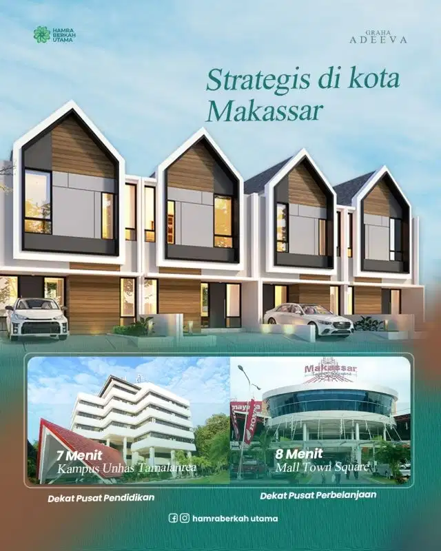 Rumah 2 Lantai Murah Mewah Bebas Banjir Tengah Kota Makassar