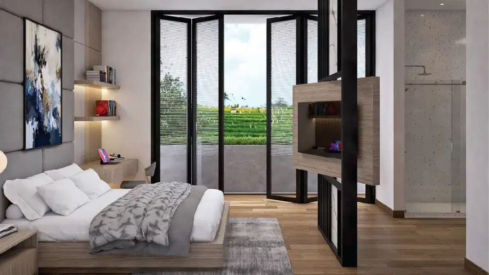 VILLA READY UNIT FURNISHED 2LT VIEW SAWAH LOKASI PERERENAN CANGGU - Thumbnail 8