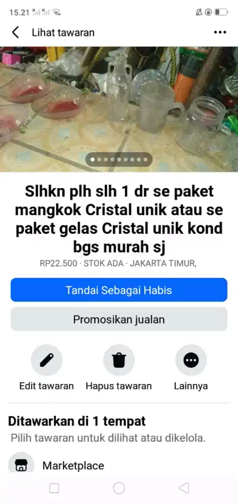 Slhkn plh slh 1 paket dr mangkok Cristal atau sblh nya hrg murah cpt