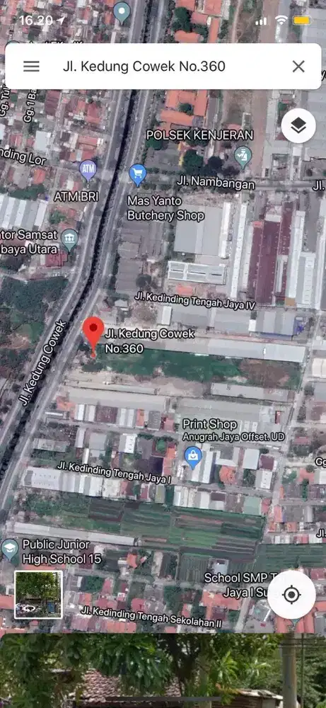 Murah Dijual Harga NJOP Tanah Komersial Jalan Kedungcowek Kenjeran