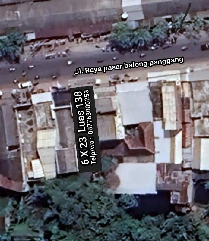 Bangunan hitung tanah nol jalan raya pasar balong panggang