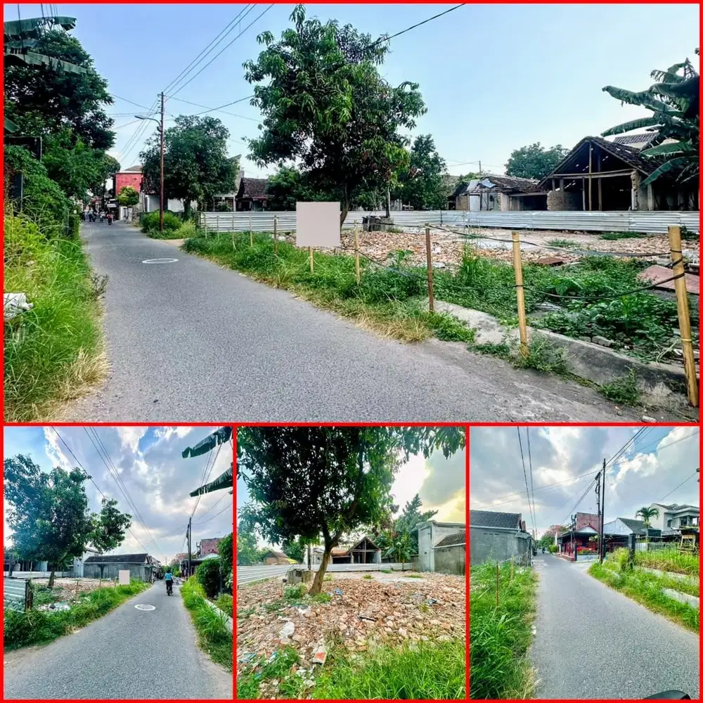 Tanah strrategis pinggir jalan aspal mantrijeron kodya