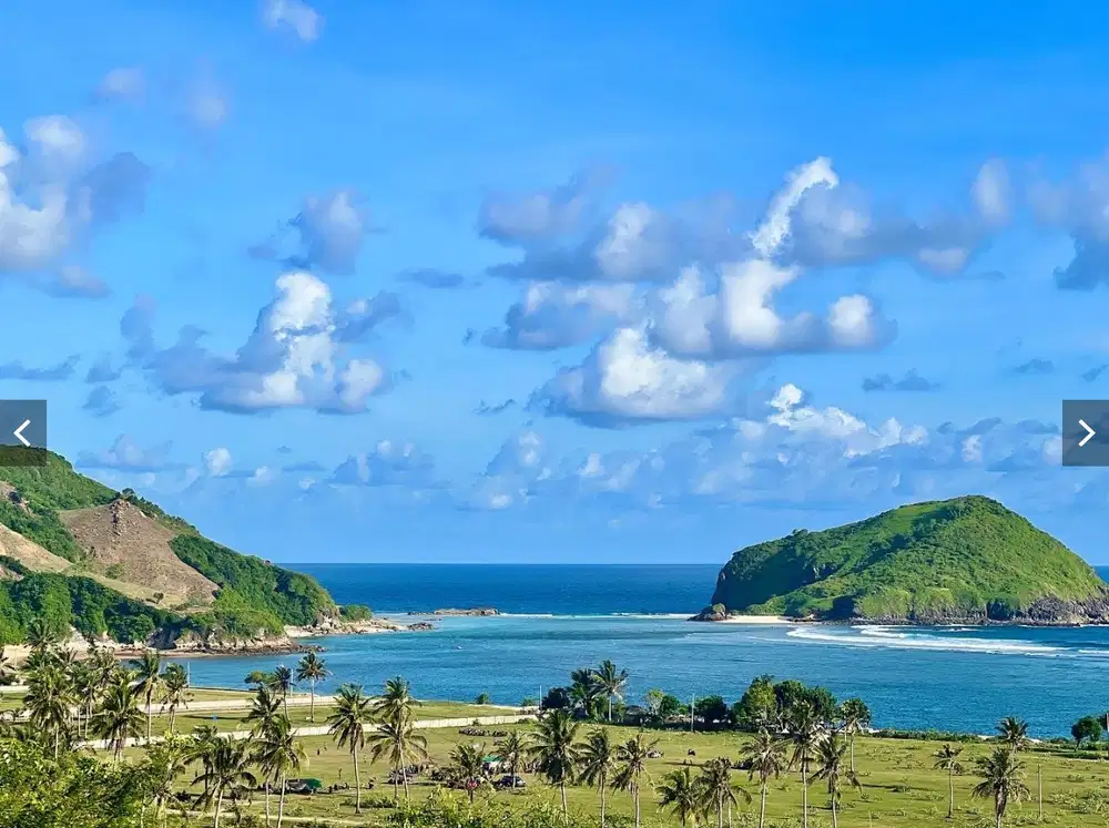 Tanah murah dekat pantai areguling Lombok full view