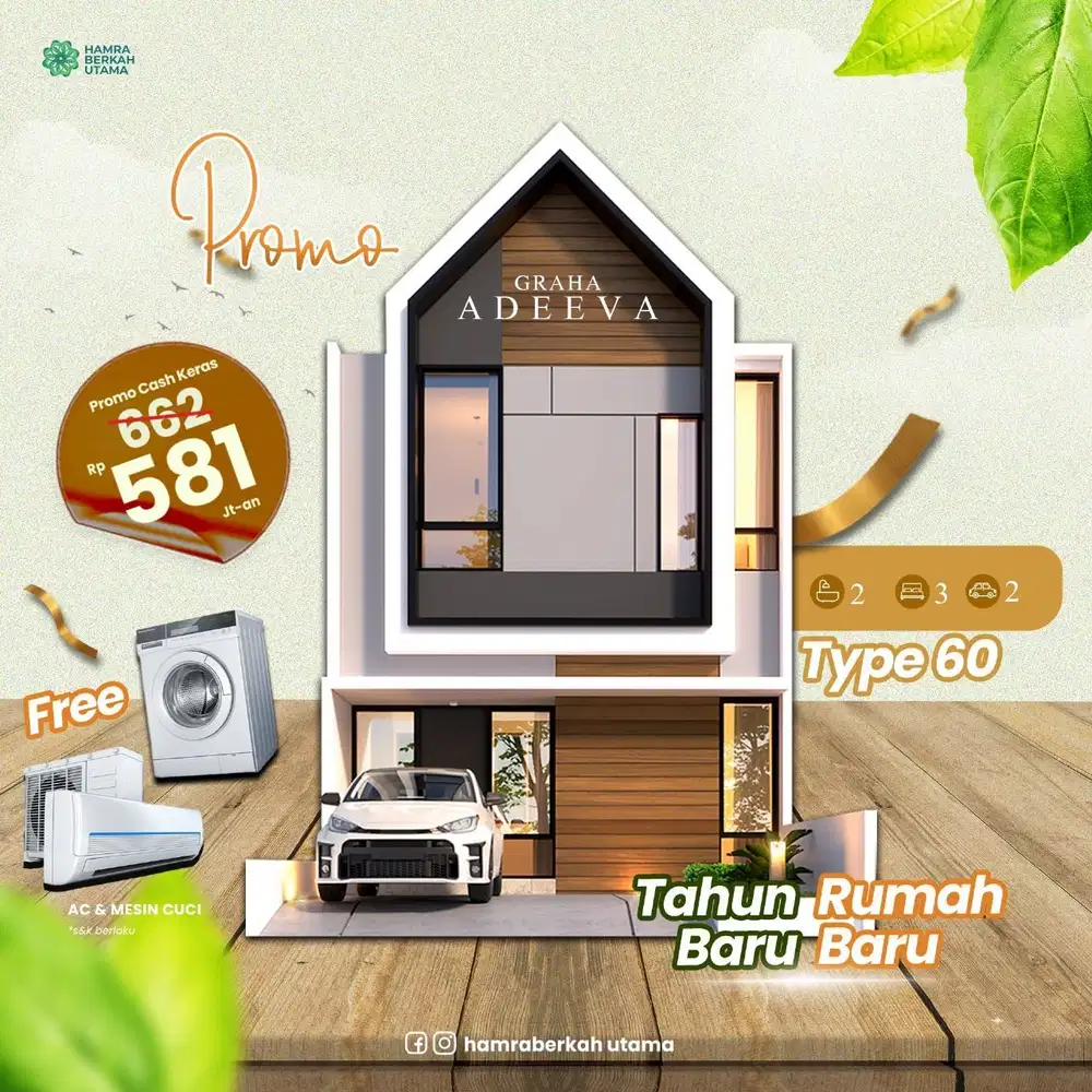 Rumah 2 Lantai Tengah Kota Makassar bebas banjir