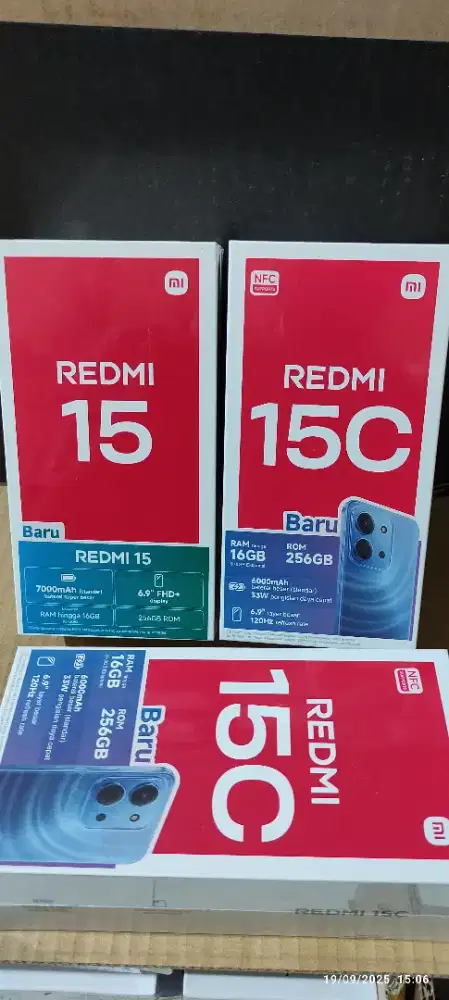 Redmi 15C ram 6/128/256 Baru
