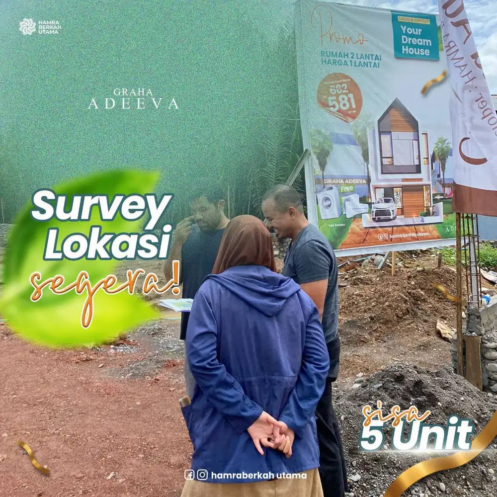 Perumahan 2 lantai  mewah di tengah kota