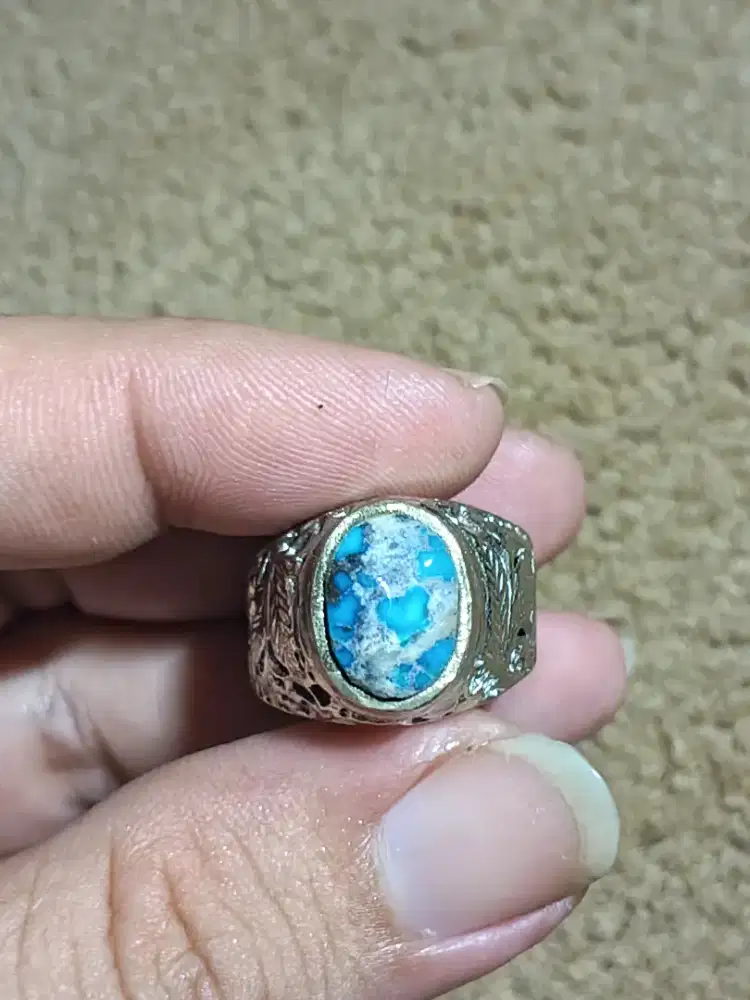 Cincin batu pirus biru 1