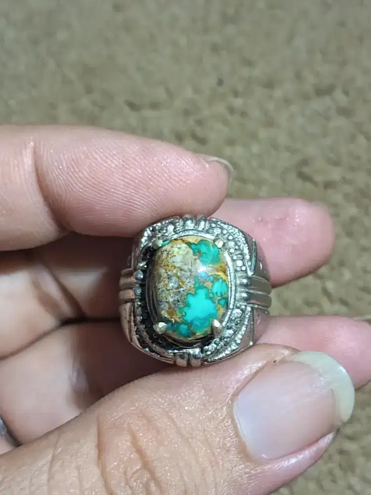 Cincin batu pirus hijau 2