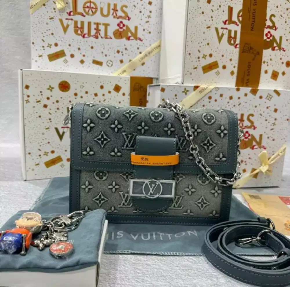 TAS LV SOFT DAUPHINE MONOGRAM DENIM