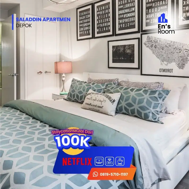 Sewa Apartemen Podomoro free Netflix n WiFi by En'sRoom Monday