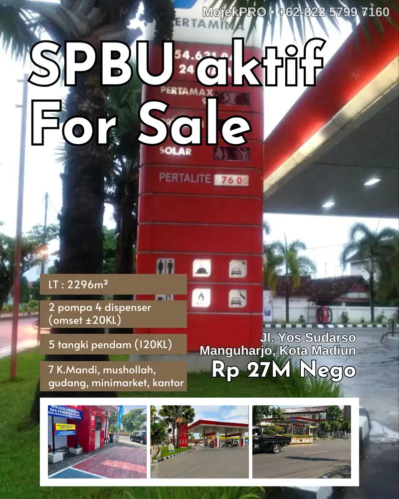 Dijual SPBU AKTIF Lokasi STRATEGIS, Jalur lintas kota