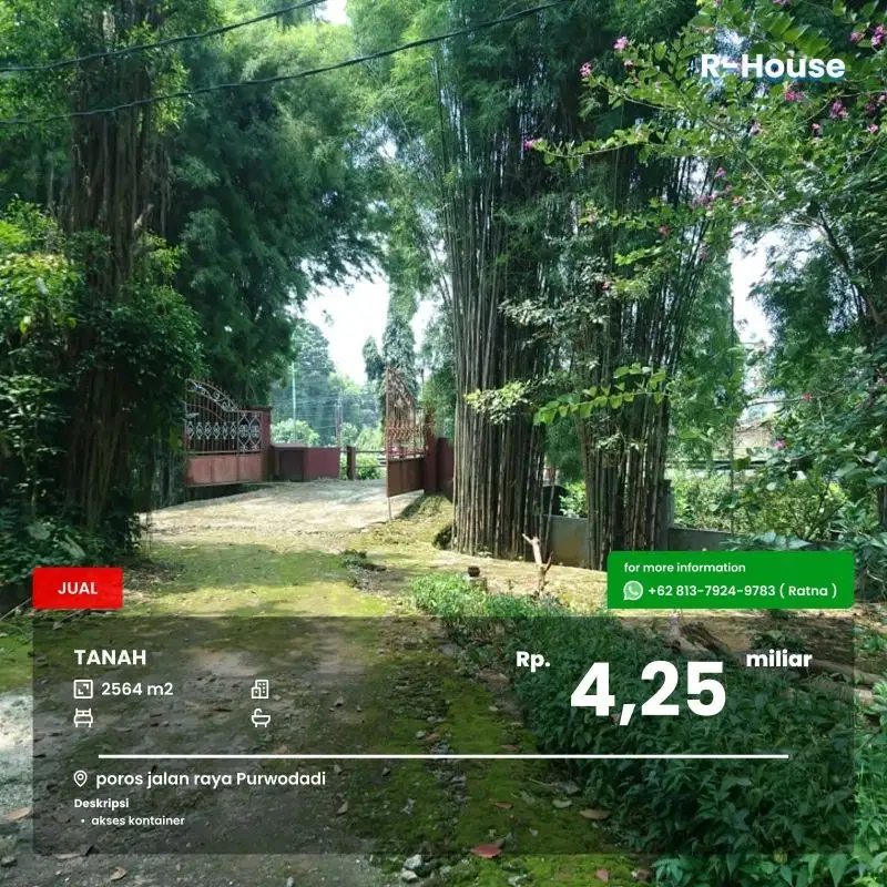 Tanah poros jalan raya Purwodadi