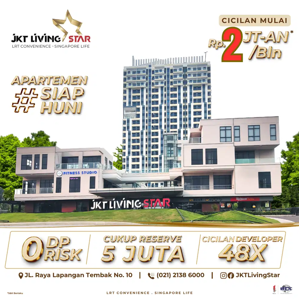 Apartemen JKT Living Star - DP 0% Cicilan Mulai 1.9 Juta