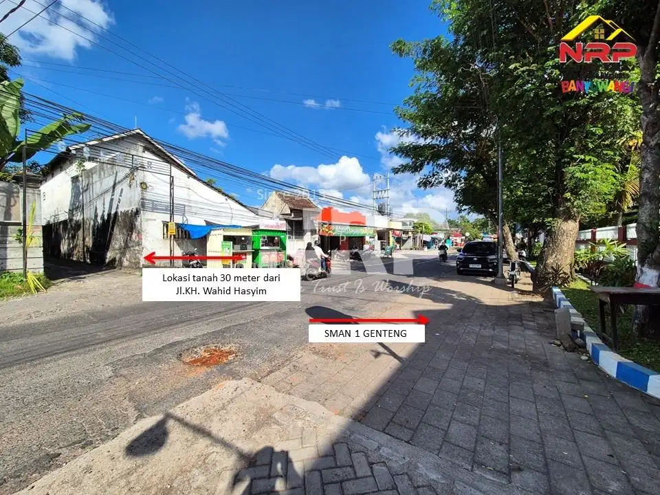 Dijual Tanah Strategis 30 meter dari Jl.Utama Wahid Hasyim, Genteng