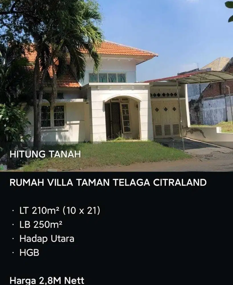 RUMAH VILLA TAMAN TELAGA CITRALAND