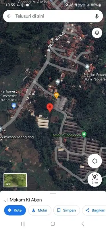 Jual tanah di Rumpin Bogor barat