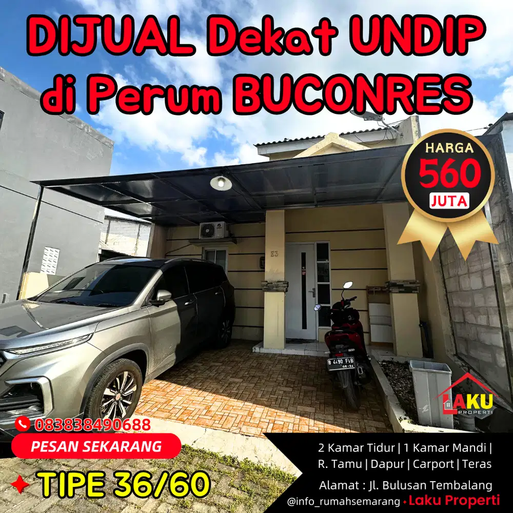 Dijual Rumah Cantik Siap Huni di Bulusan Selatan Tembalang dekat UNDIP
