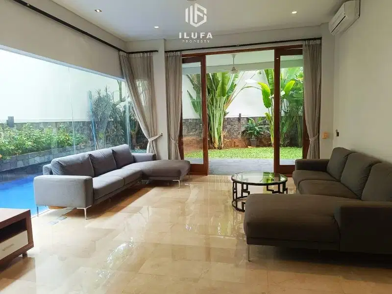 For Rent Modern House at Kemang Timur, Jakarta Selatan 4BR with Pool