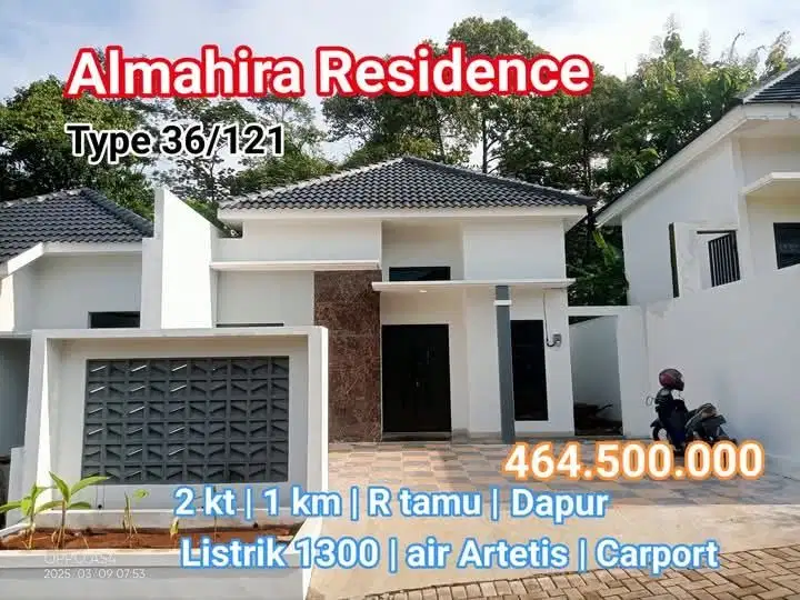Rumah Siap Huni di Almahira Residence Bonus AC & Canopy Bulan ini