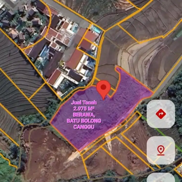 LAND FOR SALE Jual Tanah BERAWA CANGGU, area Batu Bolong Bali