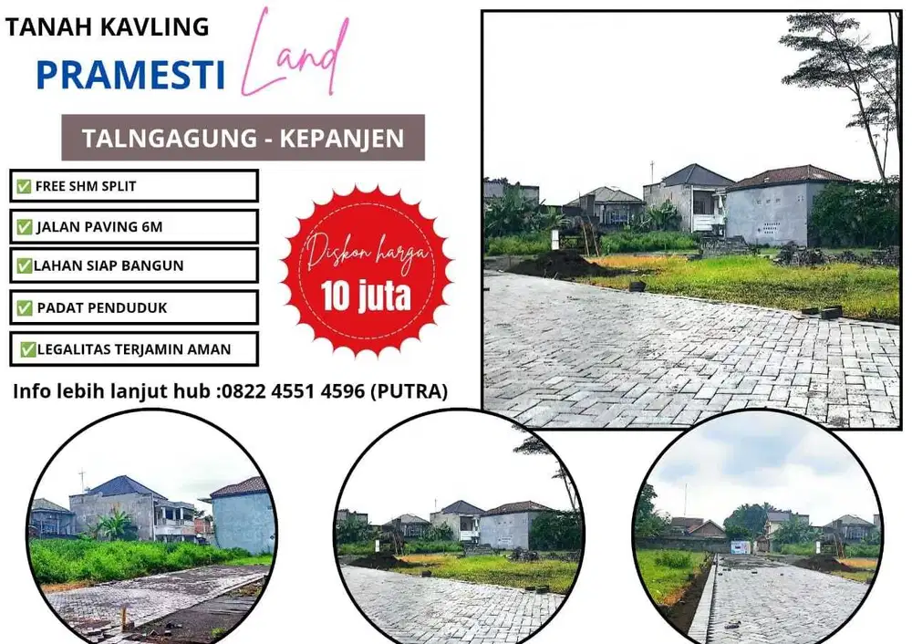 Tanah kavling pribadi kepanjen kota