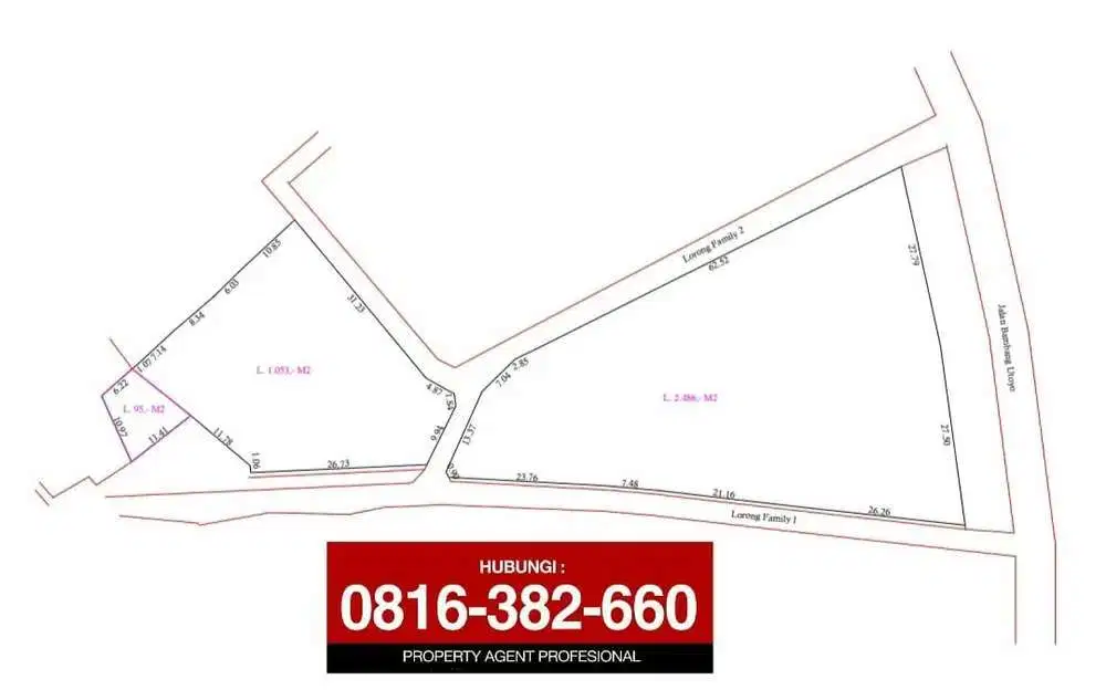 Dijual Tanah 3.750m2 dipinggir jalan utama Jln Bambang Utoyo Palembang