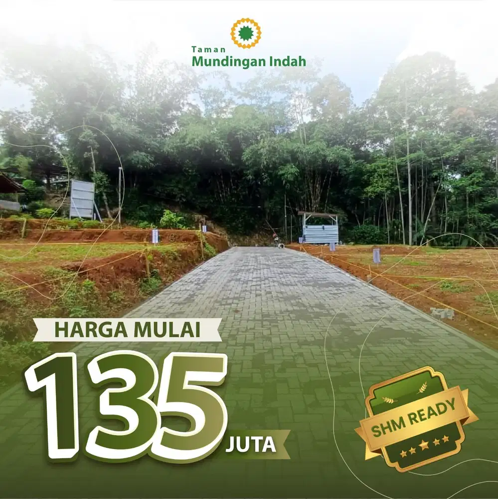 Tanah murah SHM ready hanya 50 meter dari jalan raya gunungpati