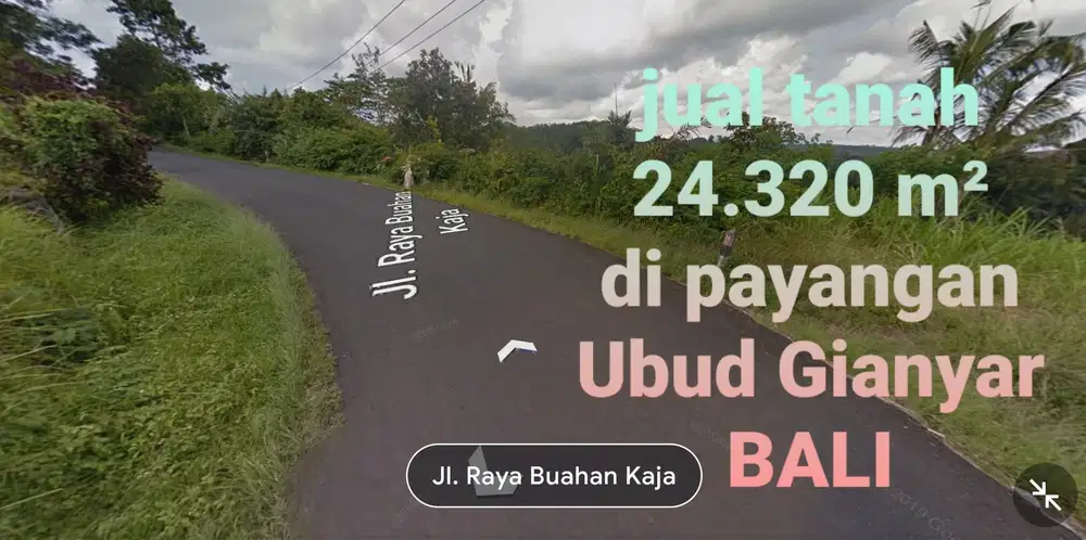 Jual TANAH 2.4 hektar di Payangan Ubud Gianyar Bali