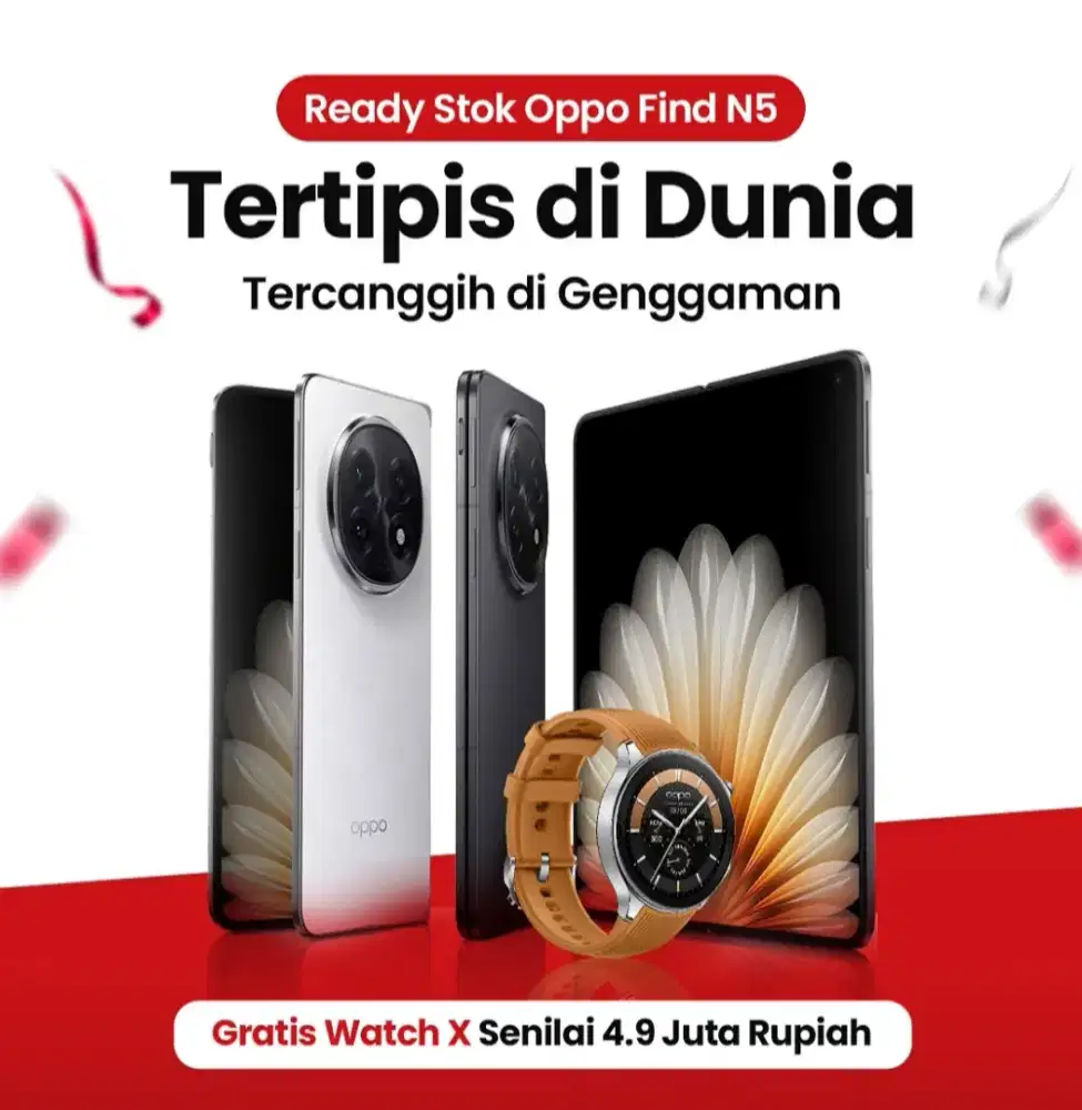Oppo Find N5 Fold 16/512GB Ready Stock Gratis Oppo Watch X
