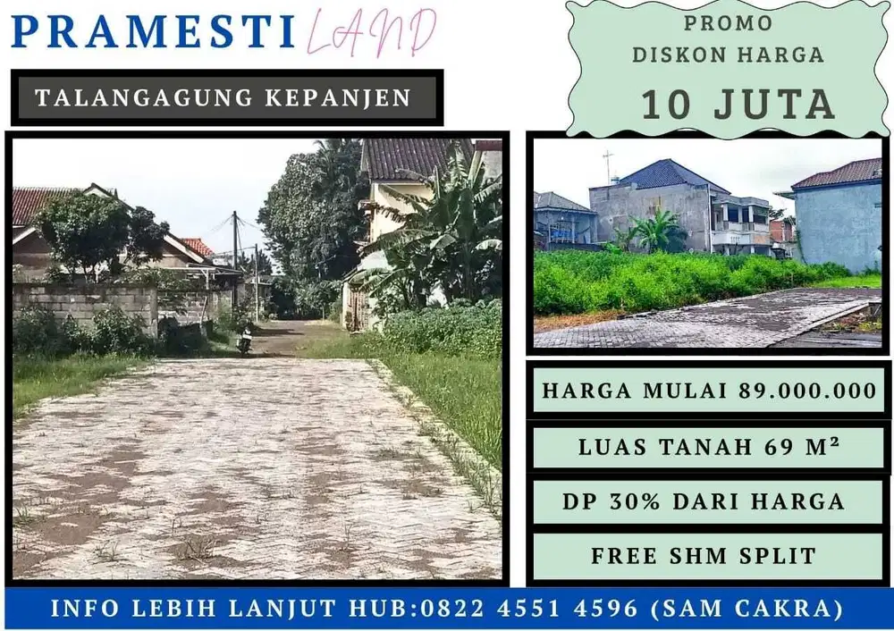 Tanah kavling murah ditengah kota