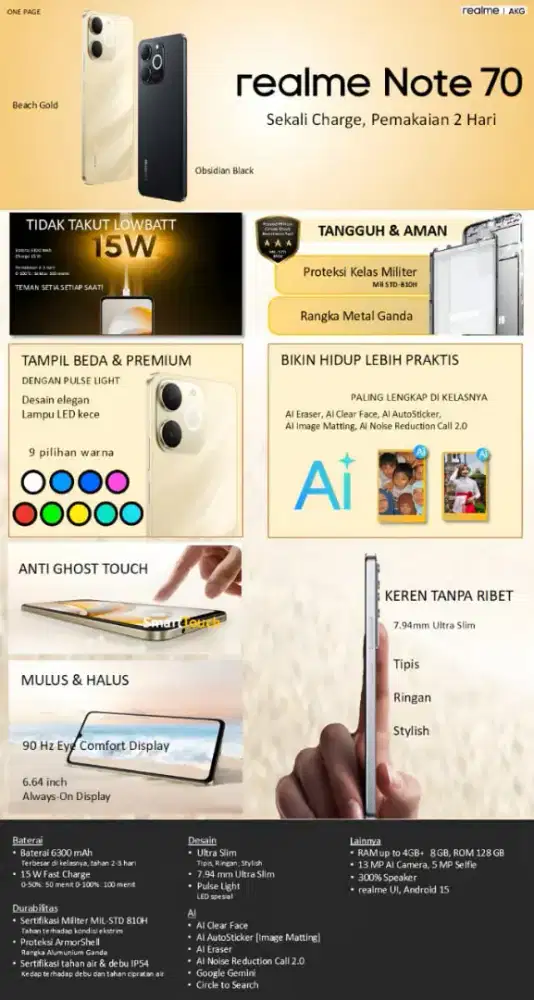 REALME NOTE 70 4+4/64Gb - 4+4/128Gb