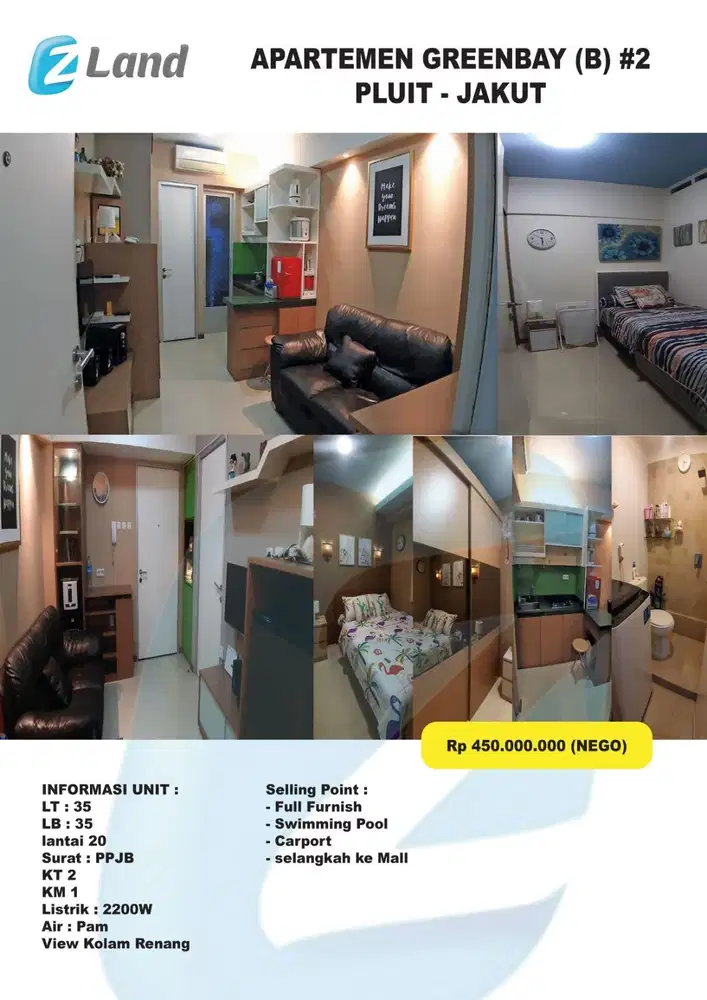 Apartemen Greenbay Tower B Pluit Jakarta Utara