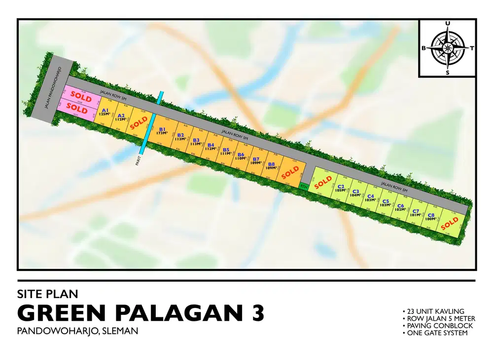 Tanah Strategis Palagan Sleman – View Persawahan Asri
