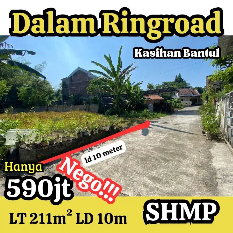 jual tanah pekarangan dalam ringroad kasihan Bantul