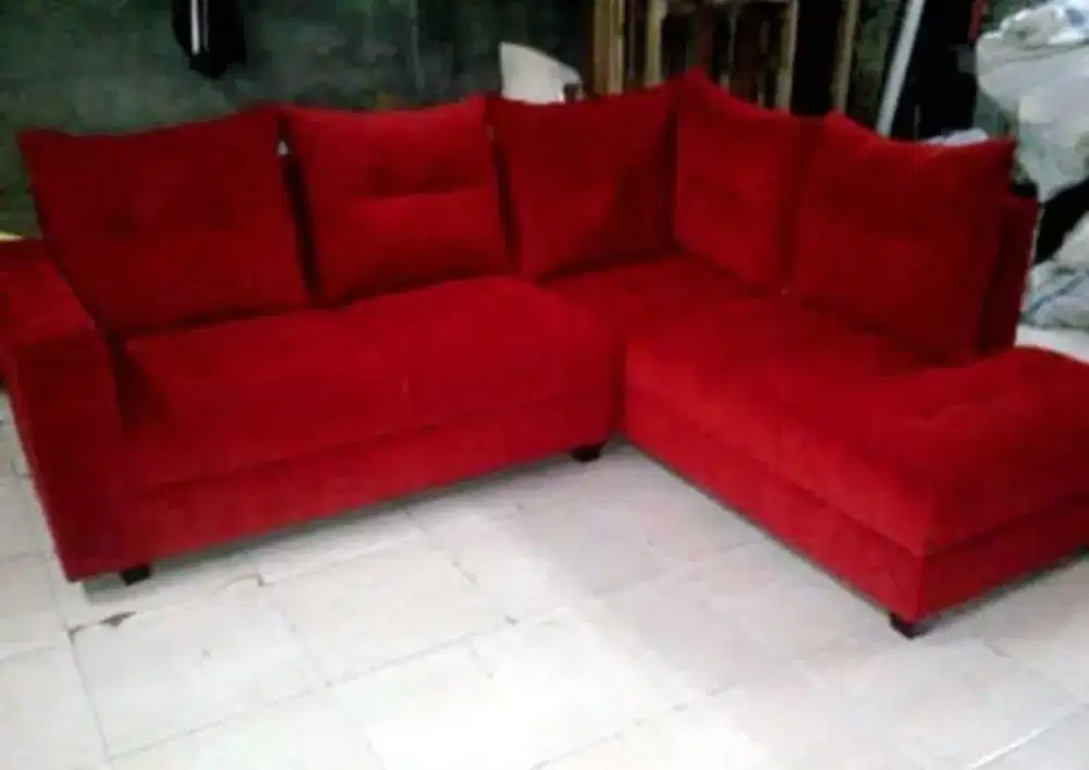 Sofa L Red Cloth 32