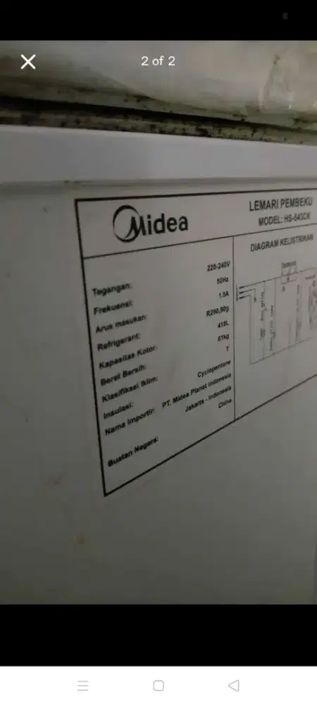 FREEZER MIDEA 418 LITER