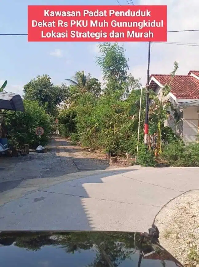Jual tanah murah strategis di Kota wonosari Gunung Kidul harga murah