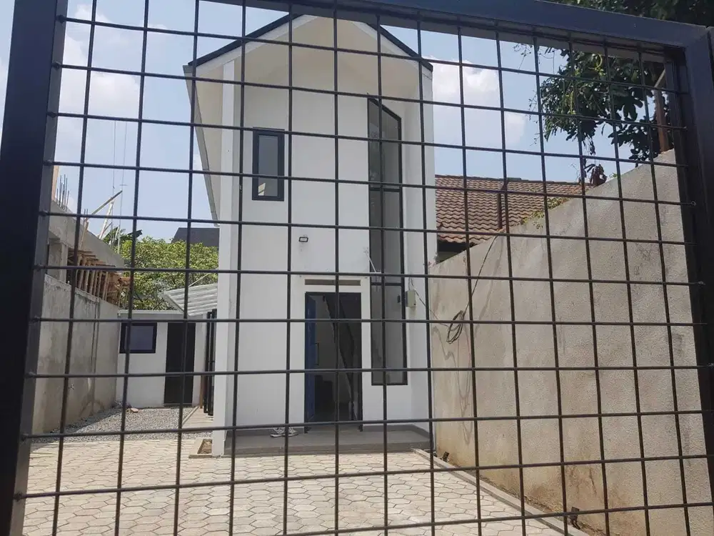 gaya scandinavia bangunan baru dengan furniture lengkap