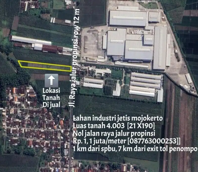 Lahan industri jetis mojokerto