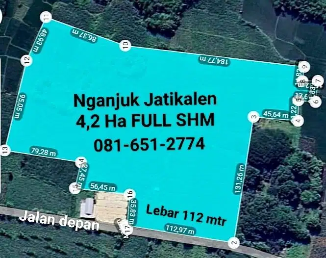 Tanah di Nganjuk Jatikalen