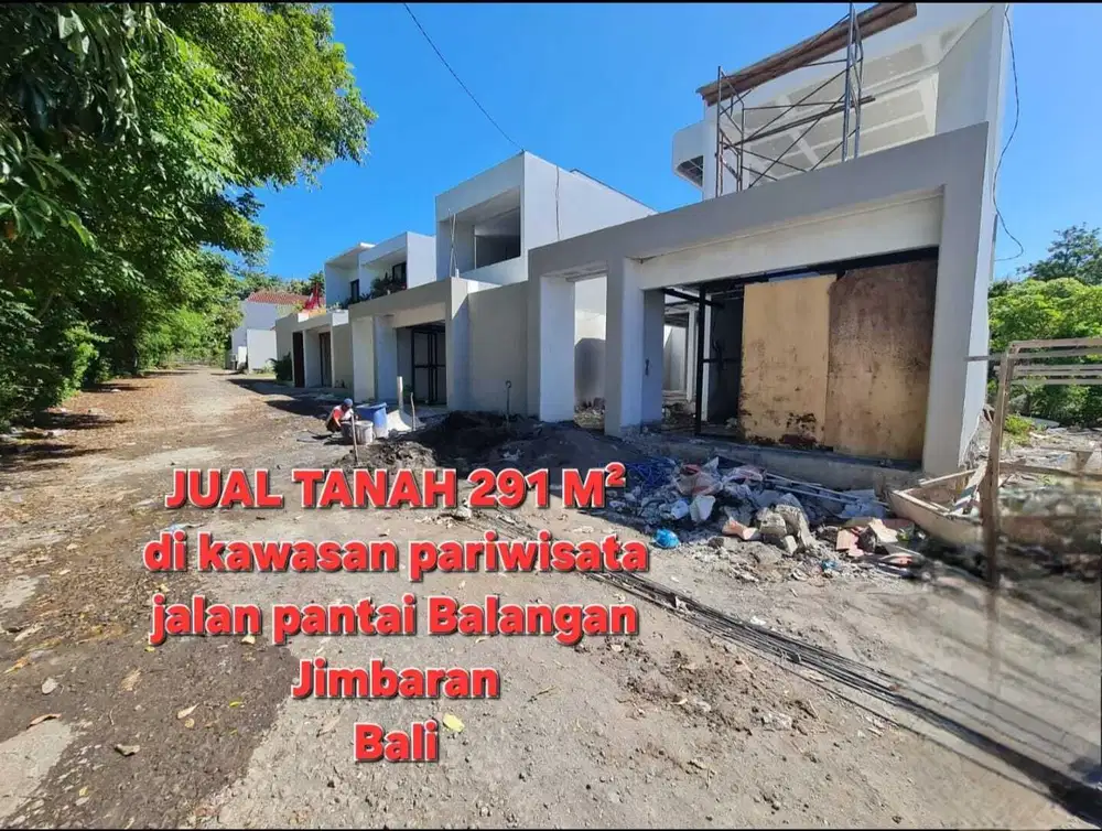 Jual tanah 291m2 pantai balangan villa area