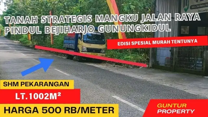 Tanah Strategis Mangku Jalan Raya Pindul Bejiharjo Gunungkidul