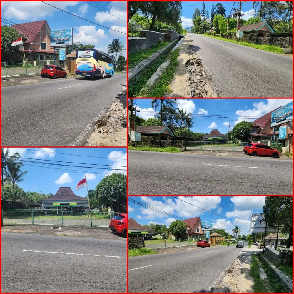 Tanah dan bangunan ex resto pingfir jalan raya kaliurang KM 23